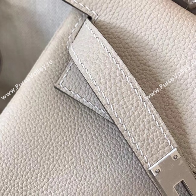 Hermes original Togo leather kelly bag KL320 cream