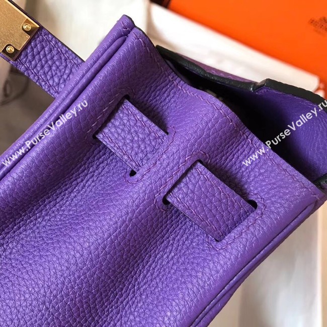 Hermes original Togo leather kelly bag KL320 purple