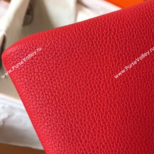 Hermes original Togo leather kelly bag KL320 red