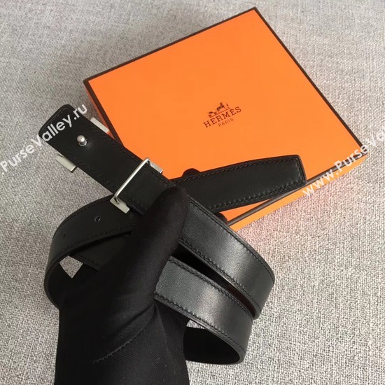 Hermes original epsom leather belts wide 2.5CM 2714 black