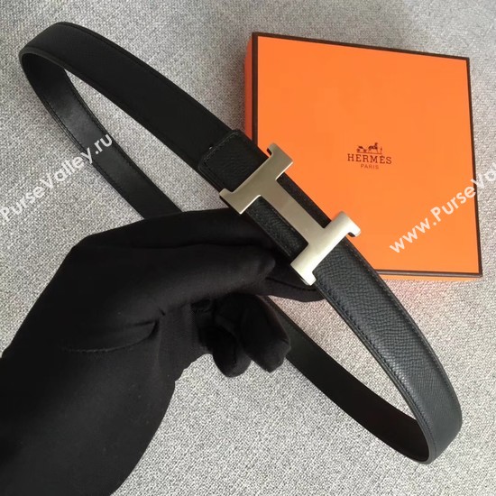 Hermes original epsom leather belts wide 2.5CM 2714 black