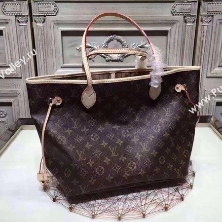 Louis Vuitton Original Monogram Canvas NEVERFULL 40156 Apricot