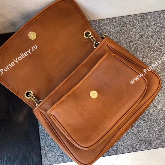 SAINT LAURENT Niki monogram medium leather shoulder bag 504865 Camel