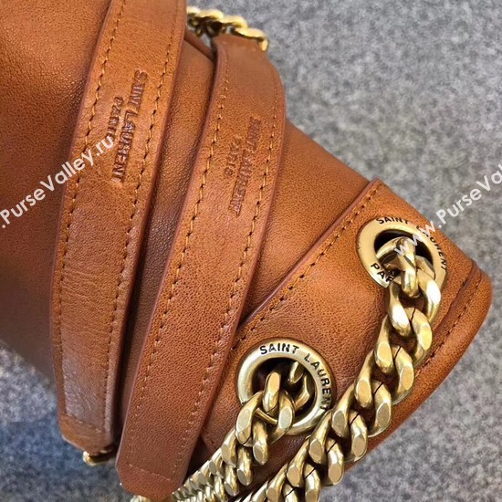 SAINT LAURENT Niki monogram medium leather shoulder bag 504865 Camel