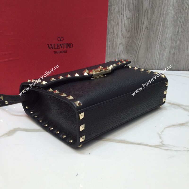 VALENTINO Rockstud leather cross-body bag 76357 black