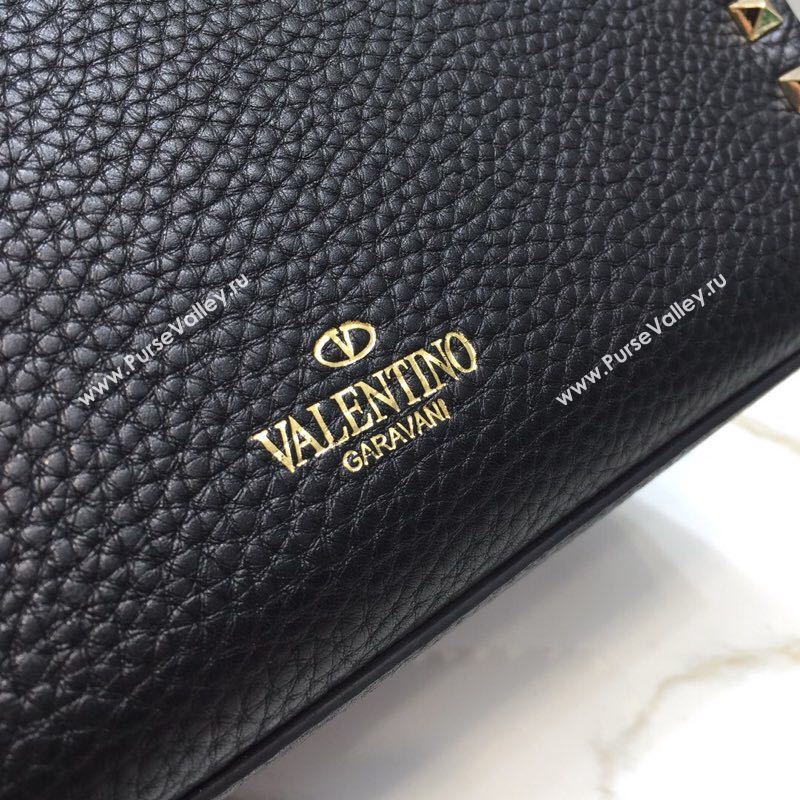 VALENTINO Rockstud leather cross-body bag 76357 black