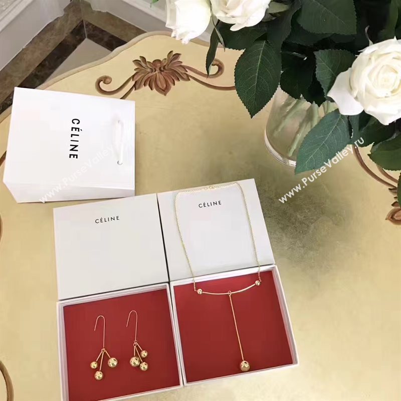 Celine necklace earrings celine suit 3895