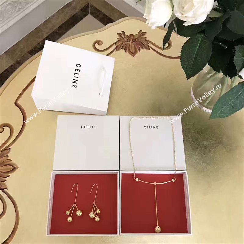 Celine necklace earrings celine suit 3895