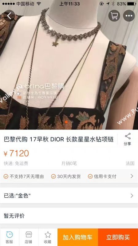 Dior necklace 3818