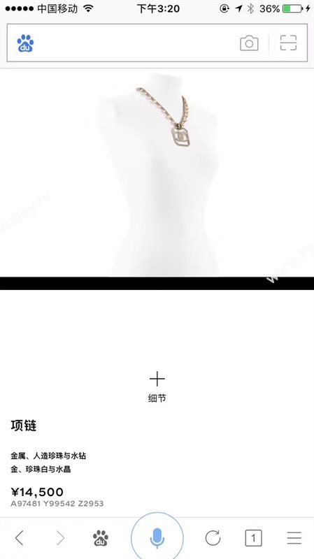 Chanel necklace 3831