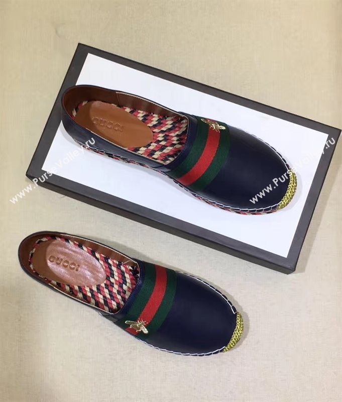 Gucci lambskin v canvas white flat shoes 3953