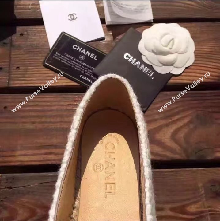 Chanel lambskin v canvas cow flat shoes 3958