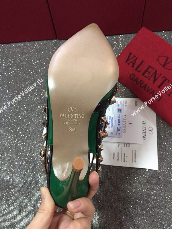 Valentino paint sandals stud heels shoes 3964