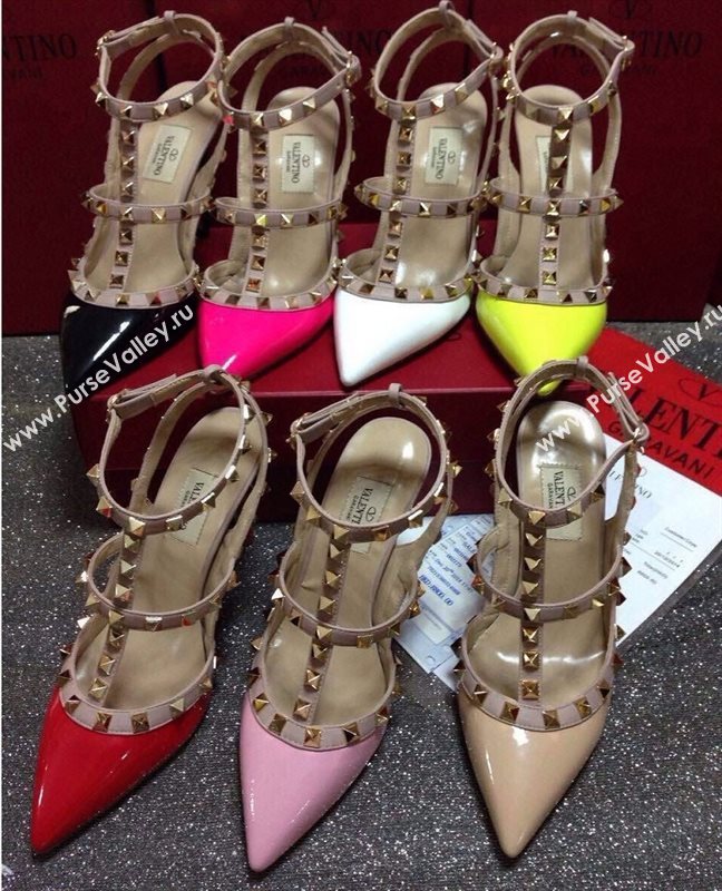Valentino paint sandals stud heels shoes 3964