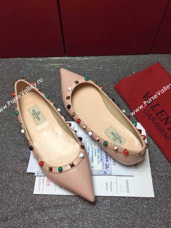 Valentino calfskin sandals stud flats shoes 3982