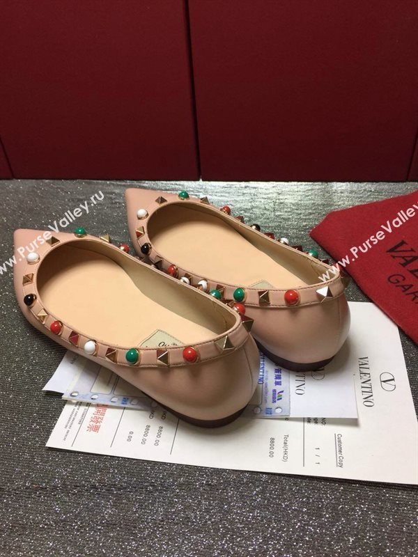 Valentino calfskin sandals stud flats shoes 3982