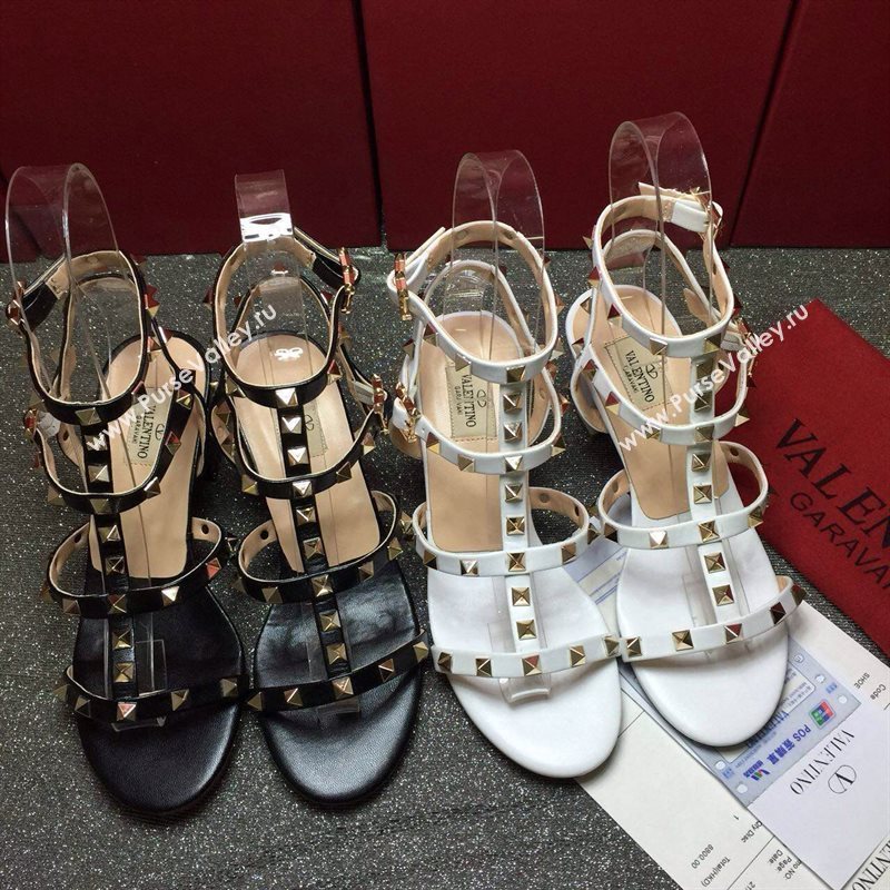 Valentino sandals heels stud gold shoes 3986