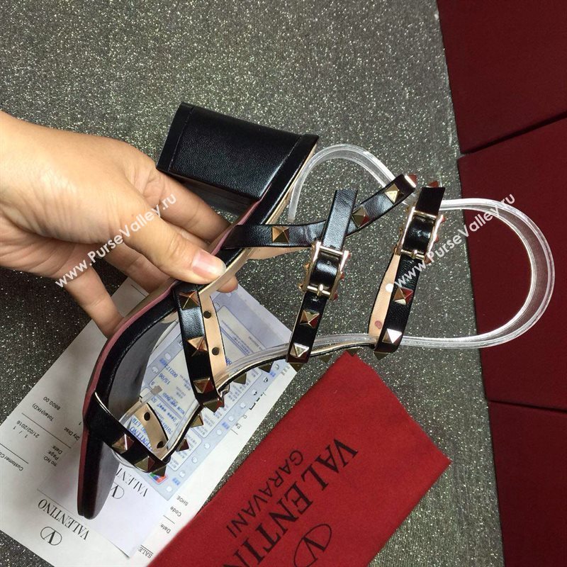Valentino sandals heels stud gold shoes 3986