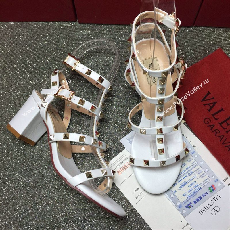 Valentino sandals heels stud gold shoes 3986