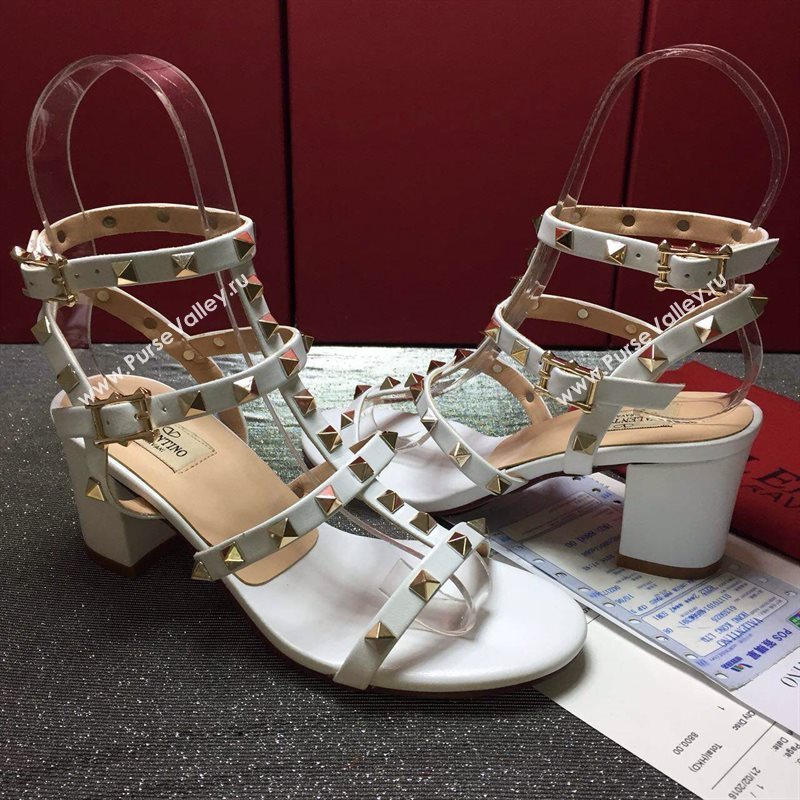 Valentino sandals heels stud gold shoes 3986