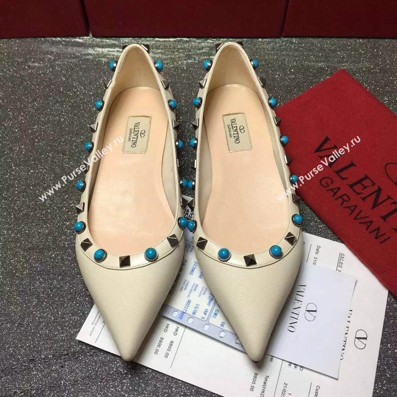 Valentino calfskin sandals stud flats shoes 3988