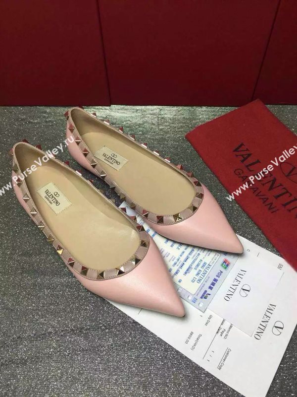 Valentino smooth calfskin sandals stud flats shoes 3994