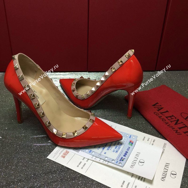 Valentino paint calfksin sandals stud heels shoes 3995
