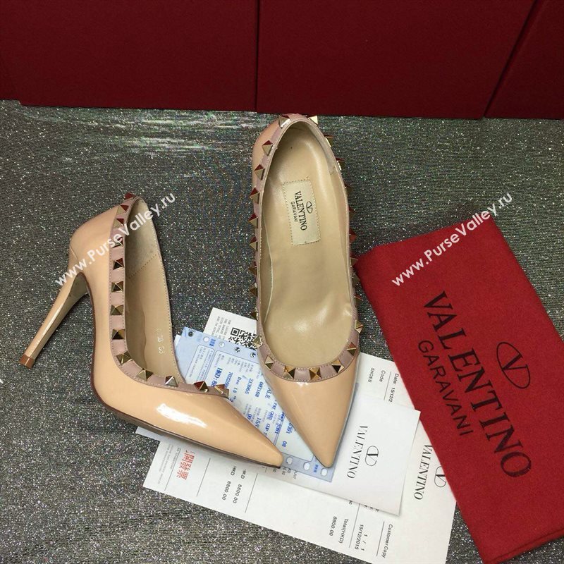 Valentino paint calfksin sandals stud heels shoes 3995