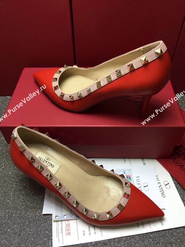 Valentino smooth calfskin sandals stud heels shoes 3996