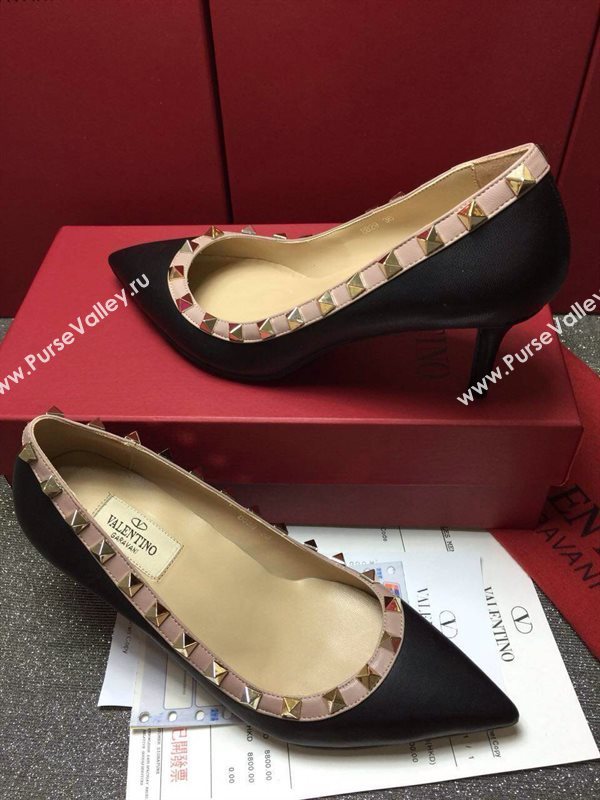 Valentino smooth calfskin sandals stud heels shoes 3996