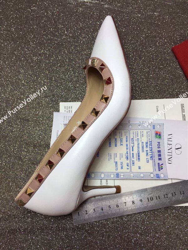 Valentino smooth calfskin sandals stud heels shoes 3996