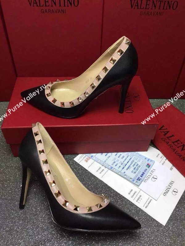 Valentino sandals heels stud calfskin smooth shoes 3997