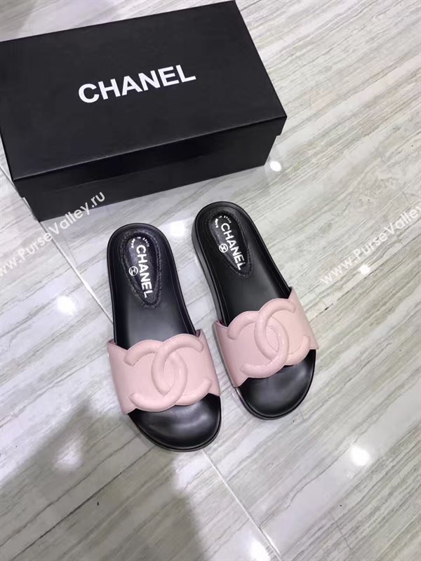 Chanel lambskin flat Sandals tri shoes 3927