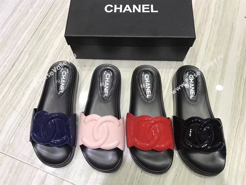 Chanel lambskin flat Sandals tri shoes 3927