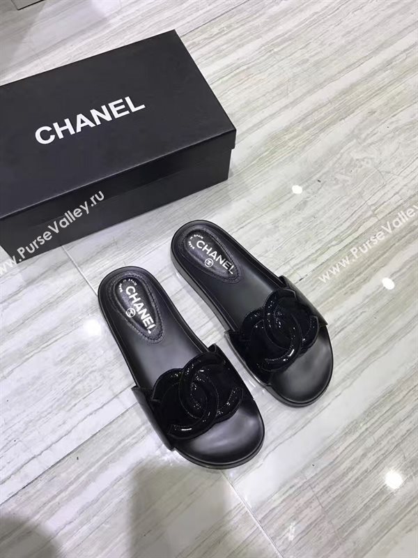 Chanel lambskin flat Sandals tri shoes 3927