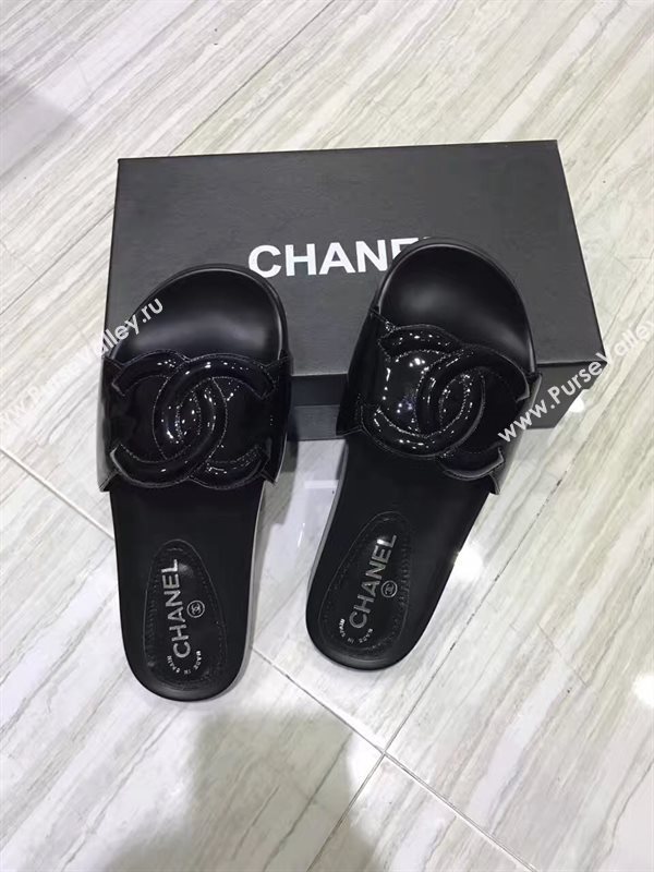 Chanel lambskin flat Sandals tri shoes 3927