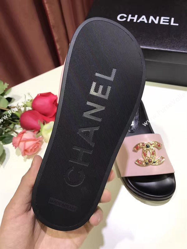 Chanel lambskin flat Sandals tri shoes 3928
