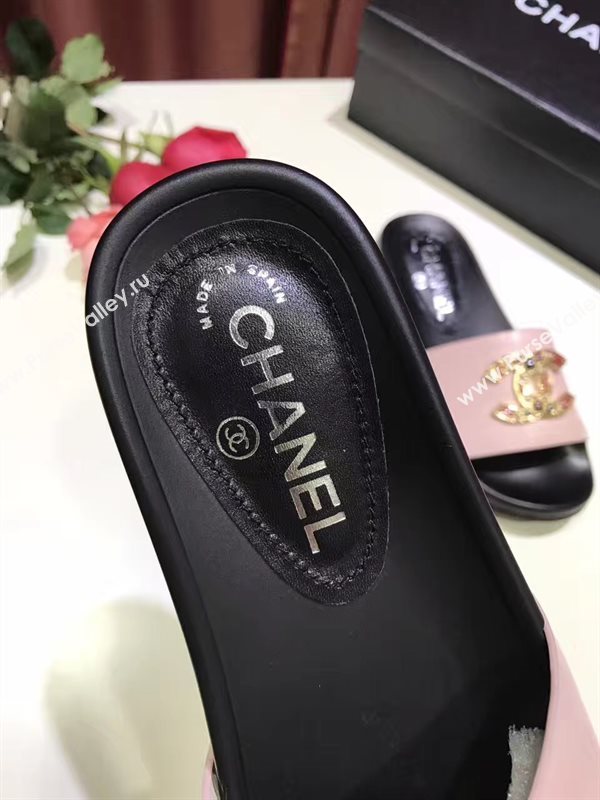 Chanel lambskin flat Sandals tri shoes 3928