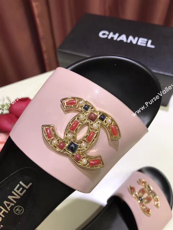 Chanel lambskin flat Sandals tri shoes 3928