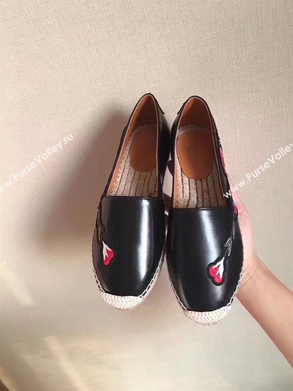 Chanel lambskin black flat shoes 3929