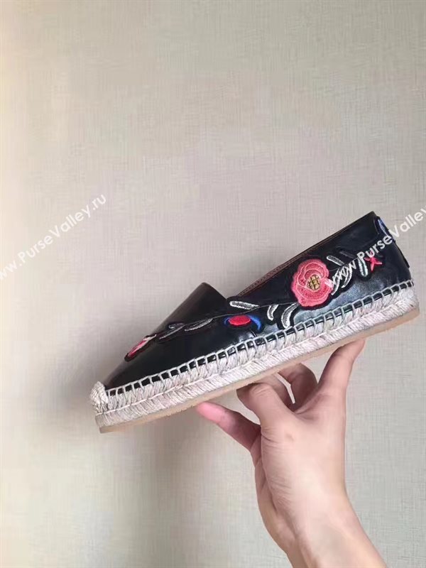 Chanel lambskin black flat shoes 3929