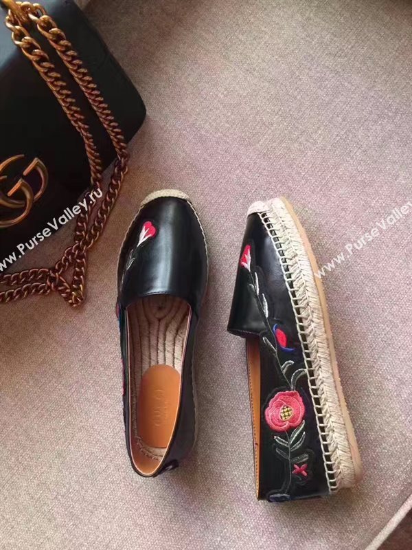 Chanel lambskin black flat shoes 3929