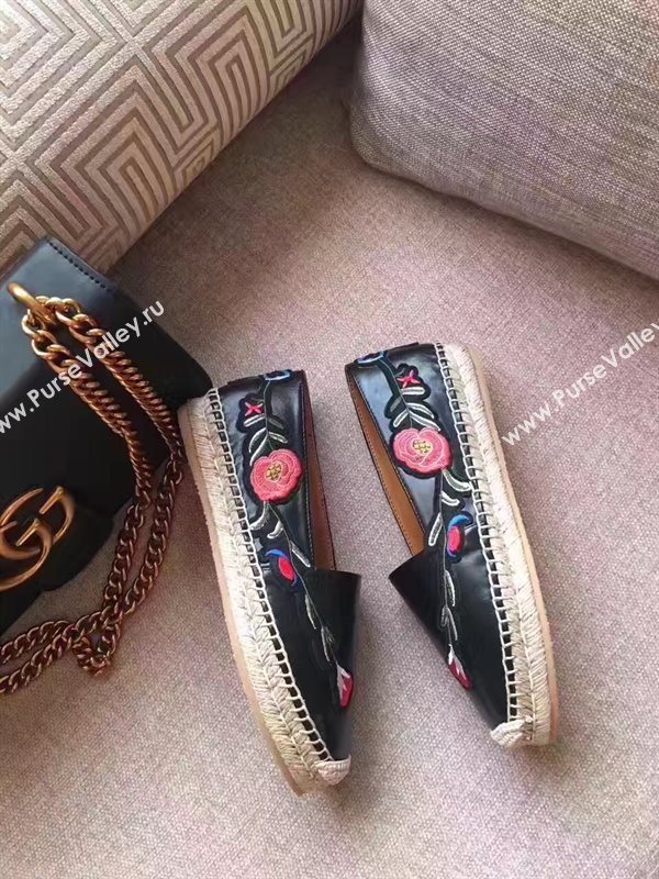 Chanel lambskin black flat shoes 3929