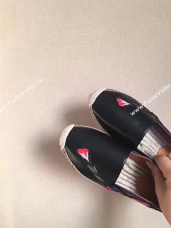 Chanel lambskin black flat shoes 3929