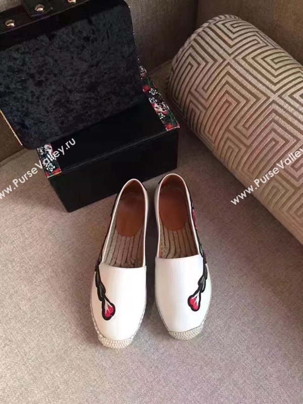 Chanel lambskin white flat shoes 3930