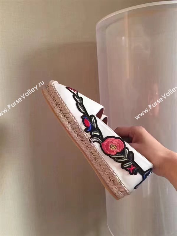 Chanel lambskin white flat shoes 3930