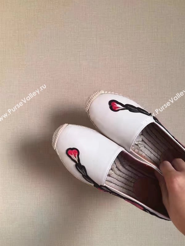 Chanel lambskin white flat shoes 3930