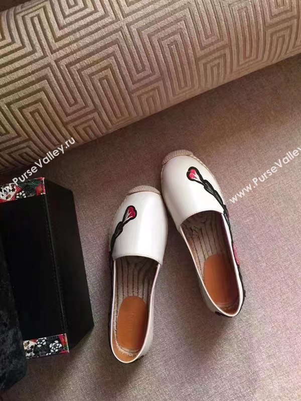 Chanel lambskin white flat shoes 3930