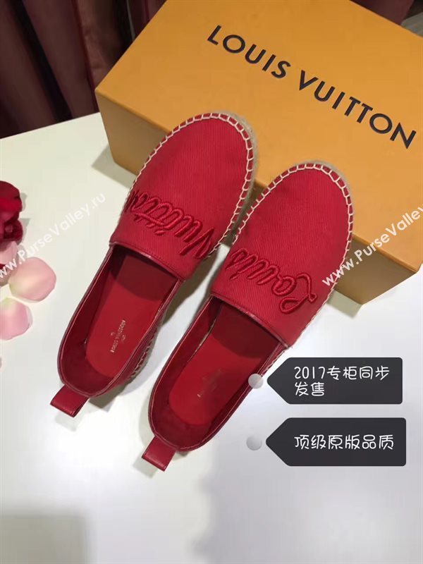 LOUIS VUITTON LV red flat shoes 3935
