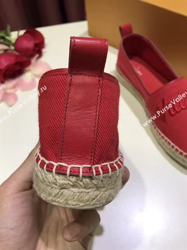 LOUIS VUITTON LV red flat shoes 3935